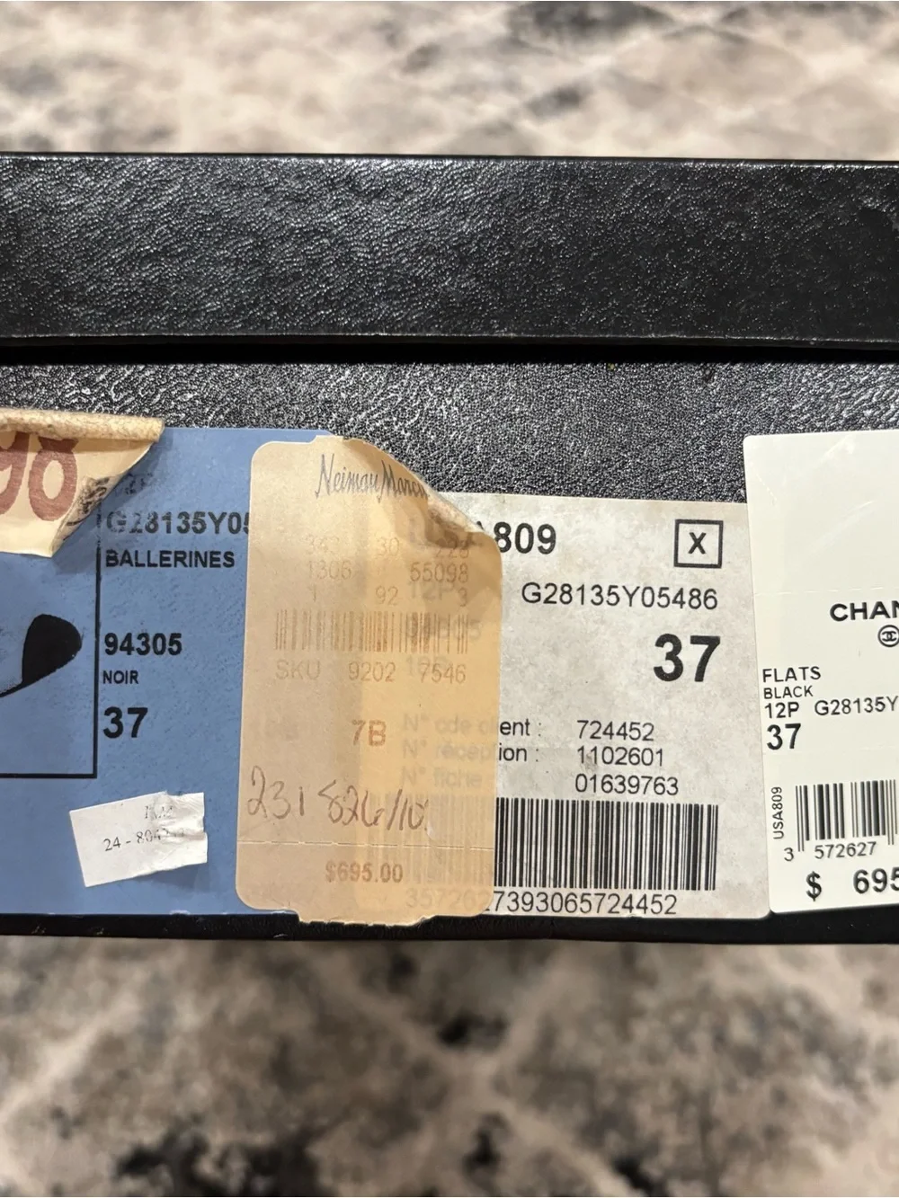 CHANEL Black ballerina flats